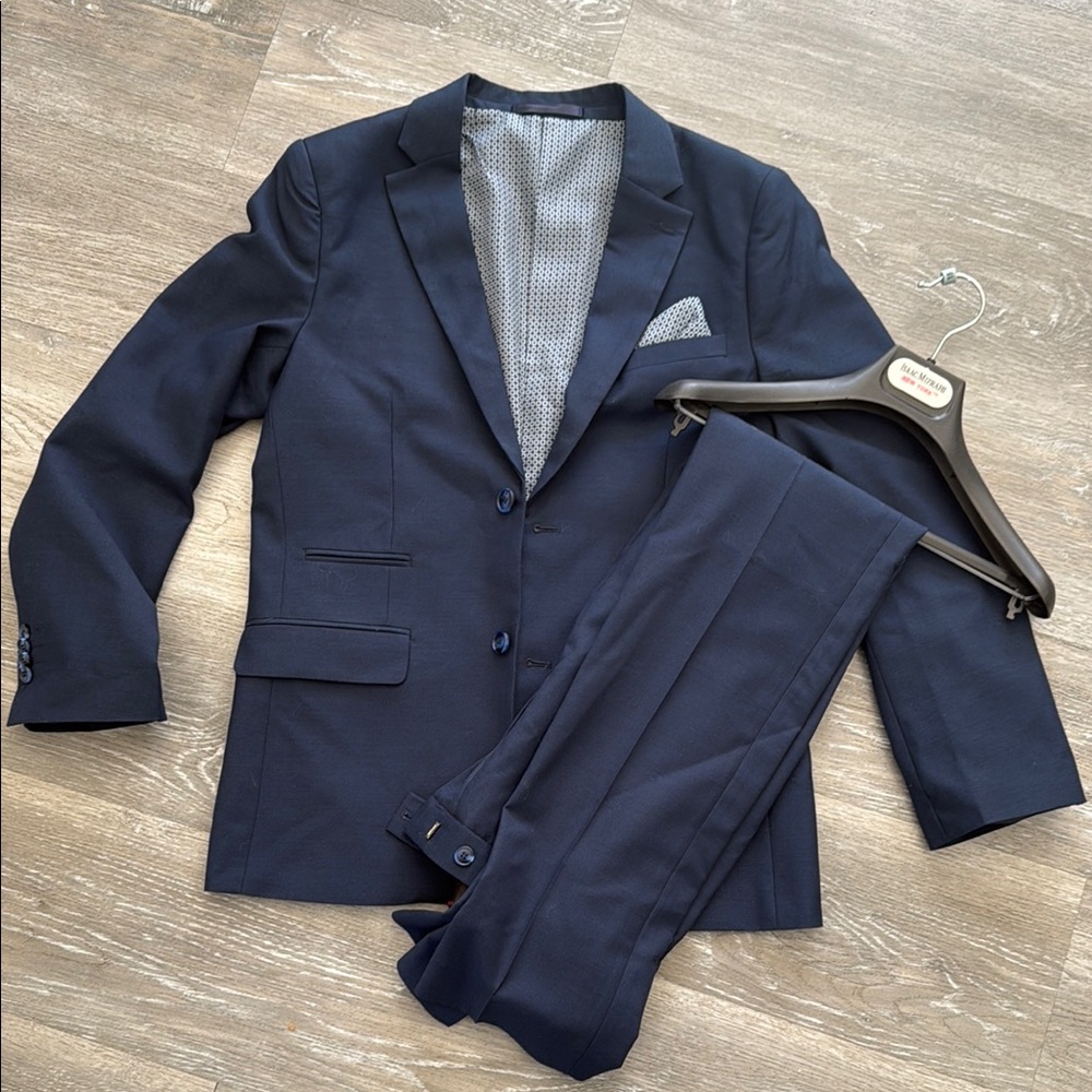 Isaac Mizrahi Big Boys' Slim Boys 2 Piece Cut Linen/Cotton Suit